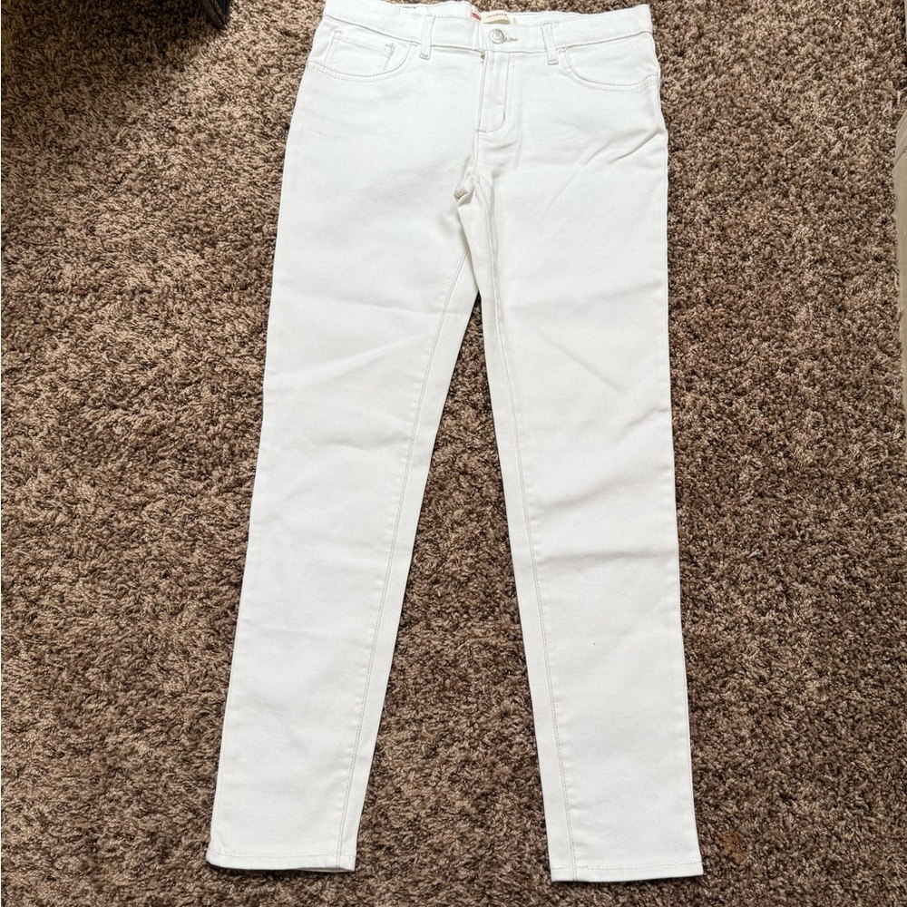 Kids white skinny jeans